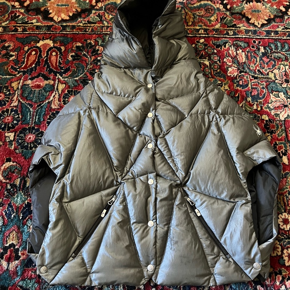 Spyder puffer cape